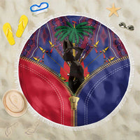 Haiti Heritage Month Beach Blanket Zipper Stylized