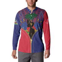 Haiti Heritage Month Button Sweatshirt Zipper Stylized