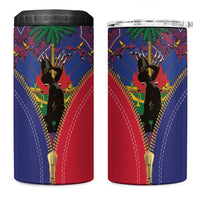 Haiti Heritage Month 4 in 1 Can Cooler Tumbler Zipper Stylized