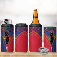 Haiti Heritage Month 4 in 1 Can Cooler Tumbler Zipper Stylized
