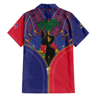 Haiti Heritage Month Family Matching Off The Shoulder Long Sleeve Dress and Hawaiian Shirt Zipper Stylized