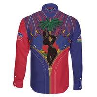 Haiti Heritage Month Family Matching Off The Shoulder Long Sleeve Dress and Hawaiian Shirt Zipper Stylized