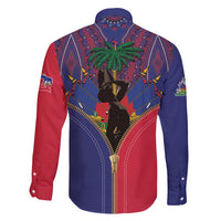 Haiti Heritage Month Family Matching Off Shoulder Maxi Dress and Hawaiian Shirt Zipper Stylized