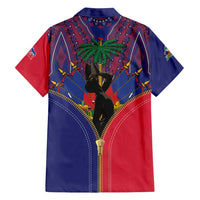 Haiti Heritage Month Family Matching Off Shoulder Short Dress and Hawaiian Shirt Zipper Stylized