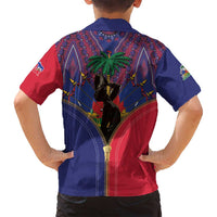 Haiti Heritage Month Family Matching Summer Maxi Dress and Hawaiian Shirt Zipper Stylized