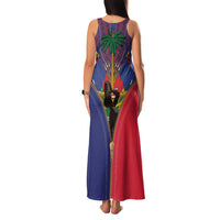 Haiti Heritage Month Family Matching Tank Maxi Dress and Hawaiian Shirt Zipper Stylized