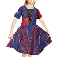 Haiti Heritage Month Kid Short Sleeve Dress Zipper Stylized