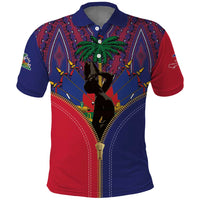 Haiti Heritage Month Polo Shirt Zipper Stylized