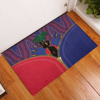 Haiti Heritage Month Rubber Doormat Zipper Stylized