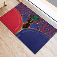 Haiti Heritage Month Rubber Doormat Zipper Stylized