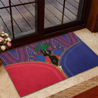 Haiti Heritage Month Rubber Doormat Zipper Stylized