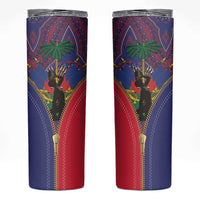 Haiti Heritage Month Skinny Tumbler Zipper Stylized