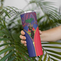 Haiti Heritage Month Skinny Tumbler Zipper Stylized