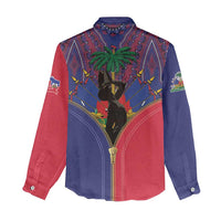 Haiti Heritage Month Women Casual Shirt Zipper Stylized