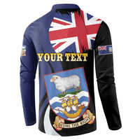 Personalised Falkland Islands Button Sweatshirt Desire the Right