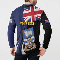 Personalised Falkland Islands Button Sweatshirt Desire the Right