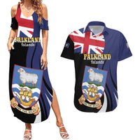 Personalised Falkland Islands Couples Matching Summer Maxi Dress and Hawaiian Shirt Desire the Right