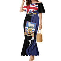 Personalised Falkland Islands Family Matching Mermaid Dress and Hawaiian Shirt Desire the Right