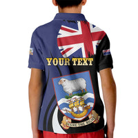 Personalised Falkland Islands Kid Polo Shirt Desire the Right