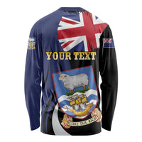 Personalised Falkland Islands Long Sleeve Shirt Desire the Right