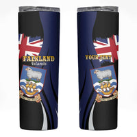 Personalised Falkland Islands Skinny Tumbler Desire the Right