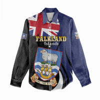 Personalised Falkland Islands Women Casual Shirt Desire the Right