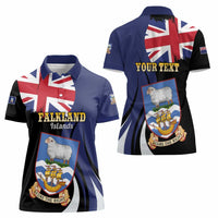 Personalised Falkland Islands Women Polo Shirt Desire the Right