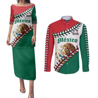 Custom Baseball Mexico Couples Matching Puletasi and Long Sleeve Button Shirt Come On Mexican Team