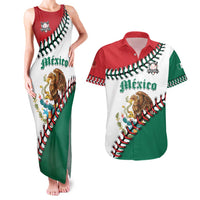 Custom Baseball Mexico Couples Matching Tank Maxi Dress and Hawaiian Shirt Come On Mexican Team