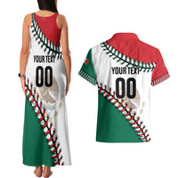 Custom Baseball Mexico Couples Matching Tank Maxi Dress and Hawaiian Shirt Come On Mexican Team