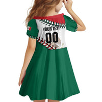 Custom Baseball Mexico Family Matching Off Shoulder Maxi Dress and Hawaiian Shirt Come On Mexican Team