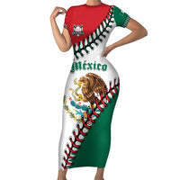 Custom Baseball Mexico Family Matching Short Sleeve Bodycon Dress and Hawaiian Shirt Come On Mexican Team