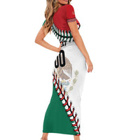 Custom Baseball Mexico Family Matching Short Sleeve Bodycon Dress and Hawaiian Shirt Come On Mexican Team