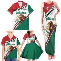 Custom Baseball Mexico Family Matching Tank Maxi Dress and Hawaiian Shirt Come On Mexican Team