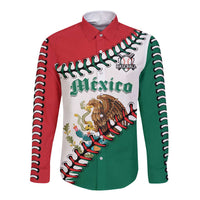 Custom Baseball Mexico Long Sleeve Button Shirt Come On Mexican Team