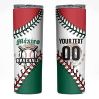 Custom Baseball Mexico Skinny Tumbler Come On Mexican Team