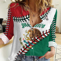 Custom Baseball Mexico Women Casual Shirt Come On Mexican Team