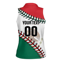 Custom Baseball Mexico Women Sleeveless Polo Shirt Come On Mexican Team