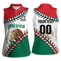 Custom Baseball Mexico Women Sleeveless Polo Shirt Come On Mexican Team