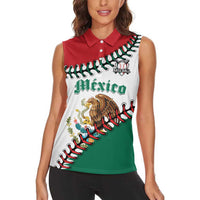 Custom Baseball Mexico Women Sleeveless Polo Shirt Come On Mexican Team
