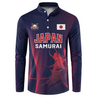 Custom Baseball Japan Button Sweatshirt Japan Samurai Go Champions