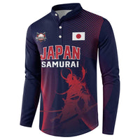 Custom Baseball Japan Button Sweatshirt Japan Samurai Go Champions