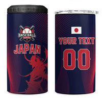 Custom Baseball Japan 4 in 1 Can Cooler Tumbler Japan Samurai Go Champions