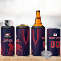 Custom Baseball Japan 4 in 1 Can Cooler Tumbler Japan Samurai Go Champions