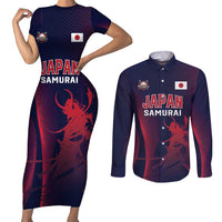 Custom Baseball Japan Couples Matching Short Sleeve Bodycon Dress and Long Sleeve Button Shirt Japan Samurai Go Champions