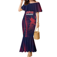 Custom Baseball Japan Family Matching Mermaid Dress and Hawaiian Shirt Japan Samurai Go Champions
