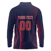 Custom Baseball Japan Long Sleeve Polo Shirt Japan Samurai Go Champions