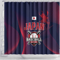 Baseball Japan Shower Curtain Japan Samurai Go Champions