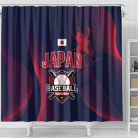 Baseball Japan Shower Curtain Japan Samurai Go Champions