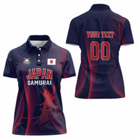 Custom Baseball Japan Women Polo Shirt Japan Samurai Go Champions